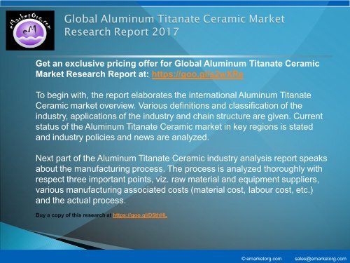 Global Aluminum Titanate Ceramic Market Research Report 2017