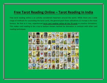 Free Tarot Reading Online – Tarot Reading In India