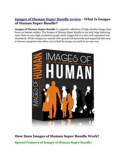 Images of Human Super Bundle review and giant bonus with +100 items