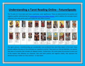 Understanding a Tarot Reading Online - FotuneSpeaks