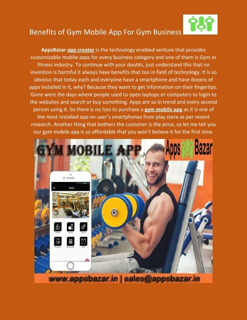 Benefits of Gym Mobile App For Gym Business 