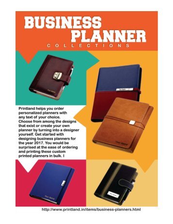 Custom Planners 2017 - Buy Personalized and Customized Business Planner with Name Printed in India at Best Price – PrintLand.in