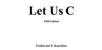 let us c of yashwant kanetkar 11th edition