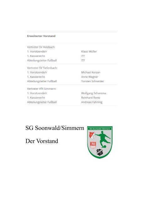 SG Soonwald Simmern 2017 2018