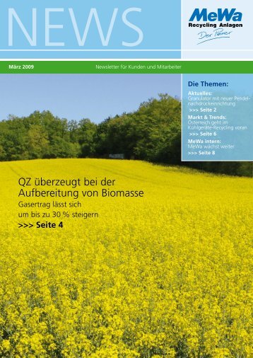 QZ überzeugt bei der Aufbereitung von Biomasse - MeWa Recycling ...