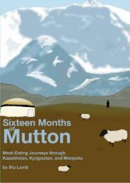  Read PDF Sixteen Months of Mutton: Meat-Eating Journeys through Kazakhstan, Kyrgyzstan, and Mongolia -  [FREE] Registrer