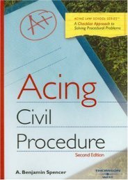Full Download Acing Civil Procedure (Acing (Thomson West)) -  [FREE] Registrer - By A. Benjamin Spencer