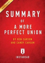  Best PDF Summary of A More Perfect Union: by Ben Carson and Candy Carson | Includes Analysis -  Unlimed acces book - By Instaread Summaries