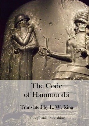  [Free] Donwload The Code of Hammurabi -  [FREE] Registrer - By L. W. King