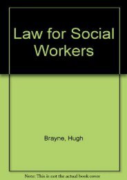  Unlimited Read and Download Law for Social Workers -  Online - By Hugh Brayne