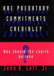  [Free] Donwload Are Predatory Commitments Credible?: Who Should the Courts Believe? (Studies in Law   Economics) -  [FREE] Registrer - By John Lott