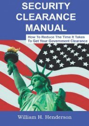  Unlimited Read and Download Security Clearance Manual: How to Reduce the Time It Takes to Get Your Government Clearance -  For Ipad - By William H Henderson