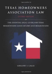  [Free] Donwload Texas Homeowners Association Law: The Essential Legal Guide for Texas Homeowners Associations and Homeowners -  Populer ebook - By Gregory S. Cagle