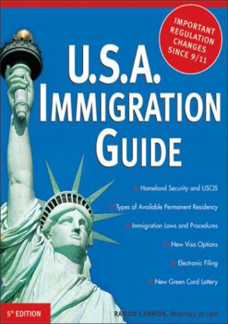  Unlimited Ebook U.S.A. Immigration Guide -  Online - By Ramon Carrion