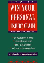  Unlimited Read and Download How to Win Your Personal Injury Claim (2nd ed) -  Best book - By Joseph L. Matthews