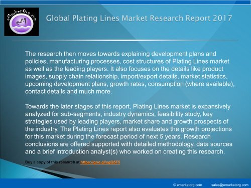 World Plating Lines Market Study – 2017 Research 2022 Forecasts Report