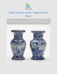 Dutch Ceramic Vases- Elegant Home Décor