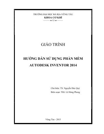 Giao trinh Autodesk Inventor 2014