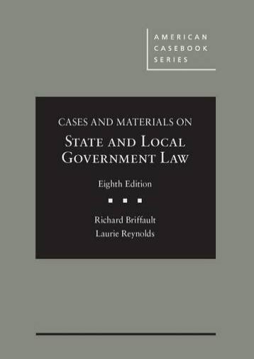  Read PDF Cases and Materials on State and Local Government Law (American Casebook Series) -  Best book - By Richard Briffault