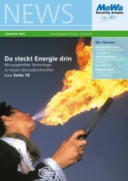 Da steckt Energie drin - MeWa Recycling Maschinen und ...