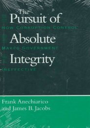  Read PDF The Pursuit of Absolute Integrity: How Corruption Control Makes Government Ineffective (Studies in Crime   Justice) -  Best book - By Frank Anechiarico