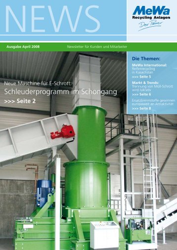 Schleuderprogramm im Schongang - MeWa Recycling Maschinen ...