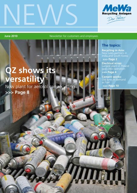 Mewa Process QZ shows its versatility - MeWa Recycling Maschinen und ...