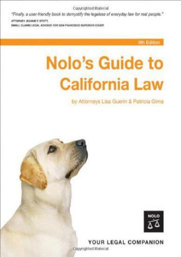 Full Download Nolo s Guide to California Law -  For Ipad - By Lisa Guerin