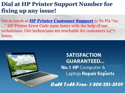 How To Fix “0x …” HP Printer Error Code|Dial 1-800-281-3707
