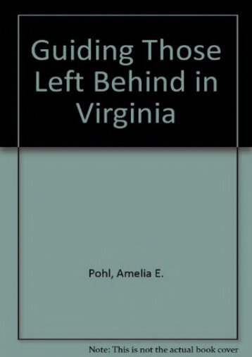  Read PDF Guiding Those Left Behind in Virginia -  Populer ebook - By Amelia E. Pohl