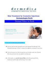 Skin treatment by cosmetics injections-Dermatologist Perth