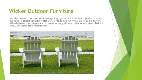 Outdoor Furniture Types