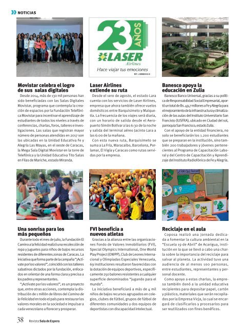 Revista Sala de Espera Venezuela Nro 156 Agosto 2017