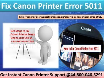 +44-800-046-5291 Fix Canon Printer Error 5011