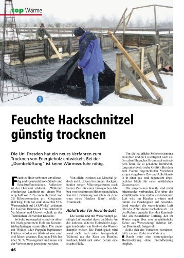 Hackgut trocknen