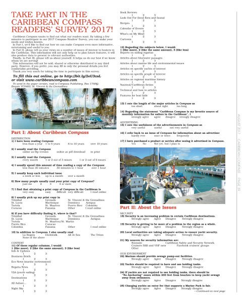 Caribbean Compass Yachting Magazine - August 2017