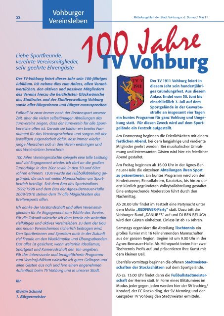 Vohburger - Stadt Vohburg
