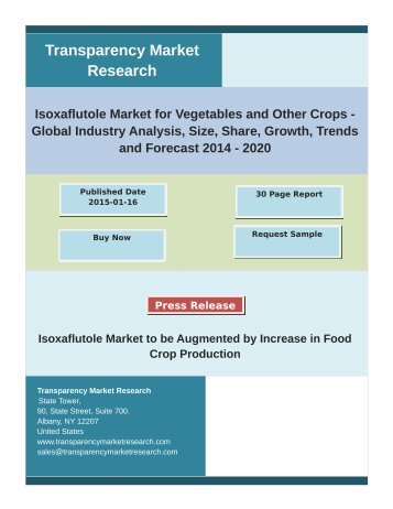 Isoxaflutole Market Overview, Dynamics, Trends, Segmentation, Key Players 2020