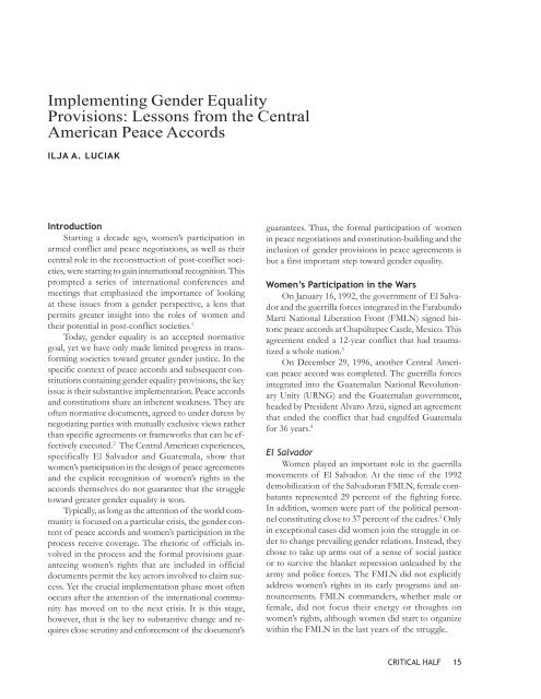 Gender and Constitution Building - Women for Women International