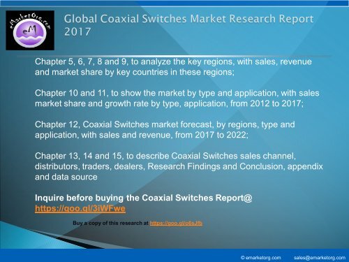 Coaxial Switches Market, Status and Forecast, by Players, Types and Applications by 2017-2022