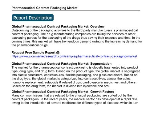 Global Pharmaceutical Contract Packaging Market, 2016–2024