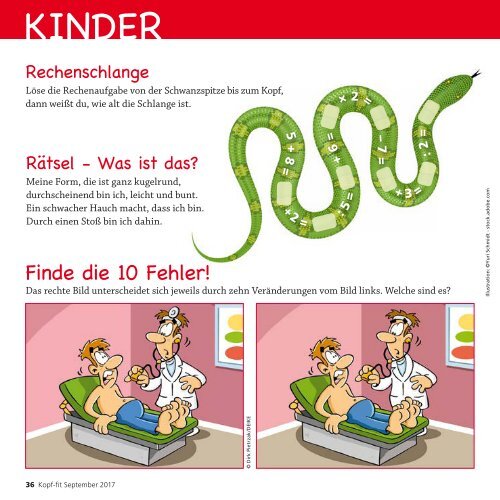 Leseprobe "Kopf-fit" September 2017