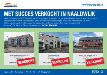 Met succes verkocht in Naaldwijk, door Rijnpoort Makelaars