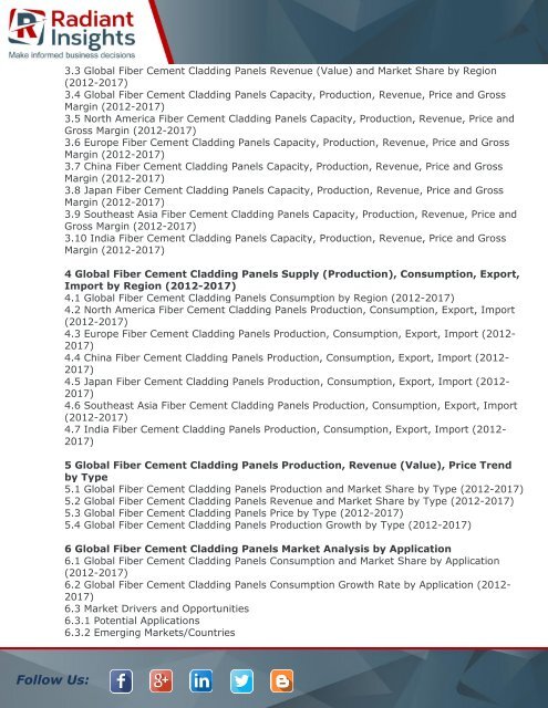 Fiber Cement Cladding Panels Industry Size And Growth Report 2017 By Radiant Insights,Inc