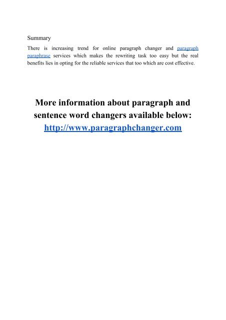 Paragraph and Sentences Word Changer – How Does it Work?