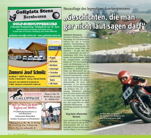 Altlandkreis Ausgabe September/Oktober2017 - Das Magazin für den westlichen Pfaffenwinkel