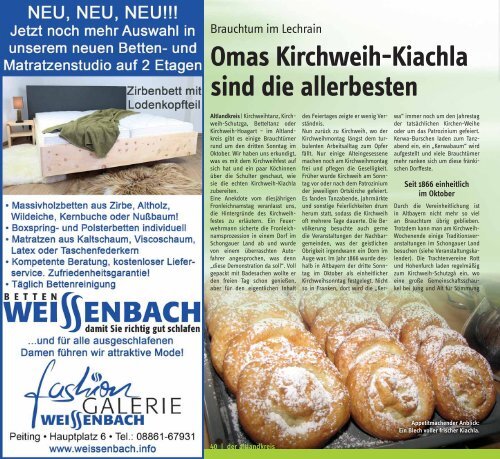 Altlandkreis Ausgabe September/Oktober2017 - Das Magazin für den westlichen Pfaffenwinkel