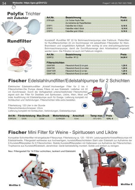 Kellerei-Technik Katalog 2017 / 2018