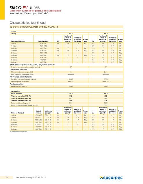 Socomec UL General Catalog