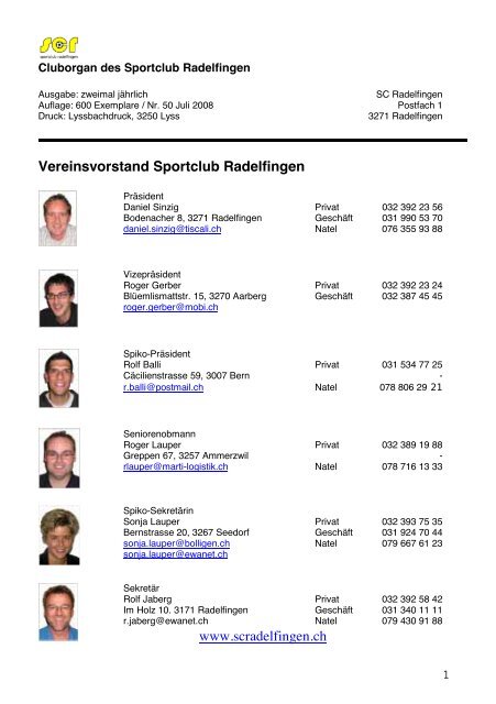 50. AU-Nachrichten 2008 - SC Radelfingen